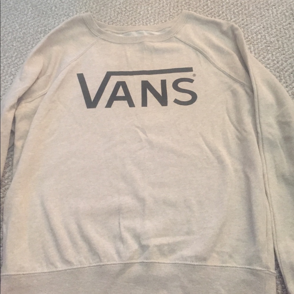 beige vans crewneck