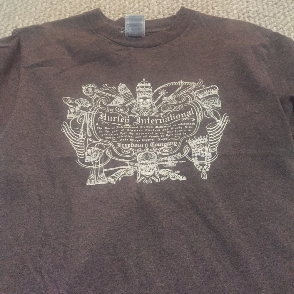 brown hurley shirt