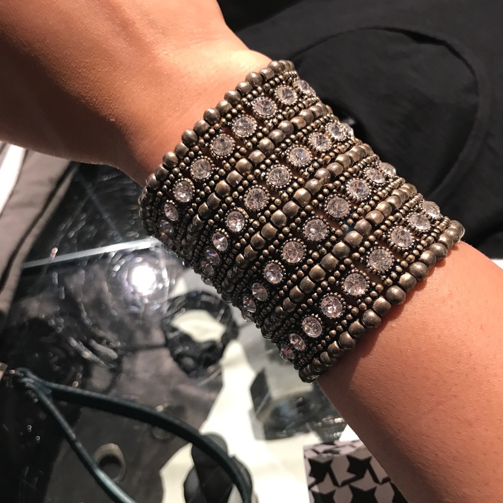 Beautiful silver beaded bracelet
