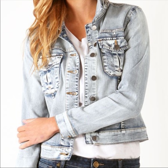 kut from the kloth helena denim jacket sweet wash