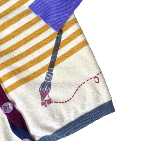 MATILDA JANE • Paint By Numbers Old Gold Cardigan Sweater - Picture 6 of 7