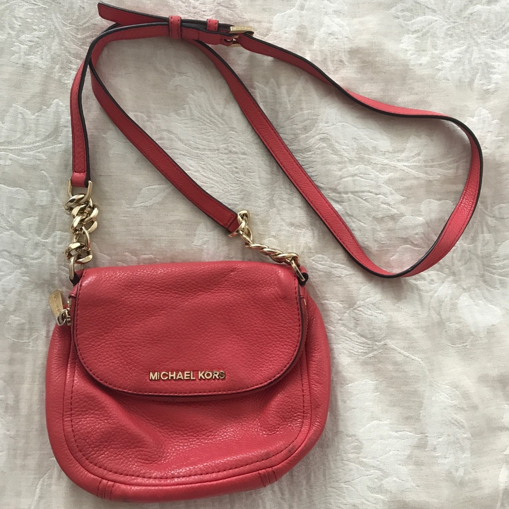 Michael Kors Pink Leather Crossbody Purse