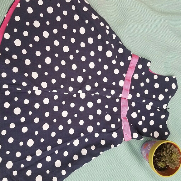 Gymboree navy blue polka dot dress - Picture 3 of 4