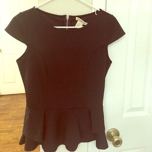 Black Arden B Peplum Top