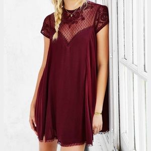 urban outfitters maroon dress