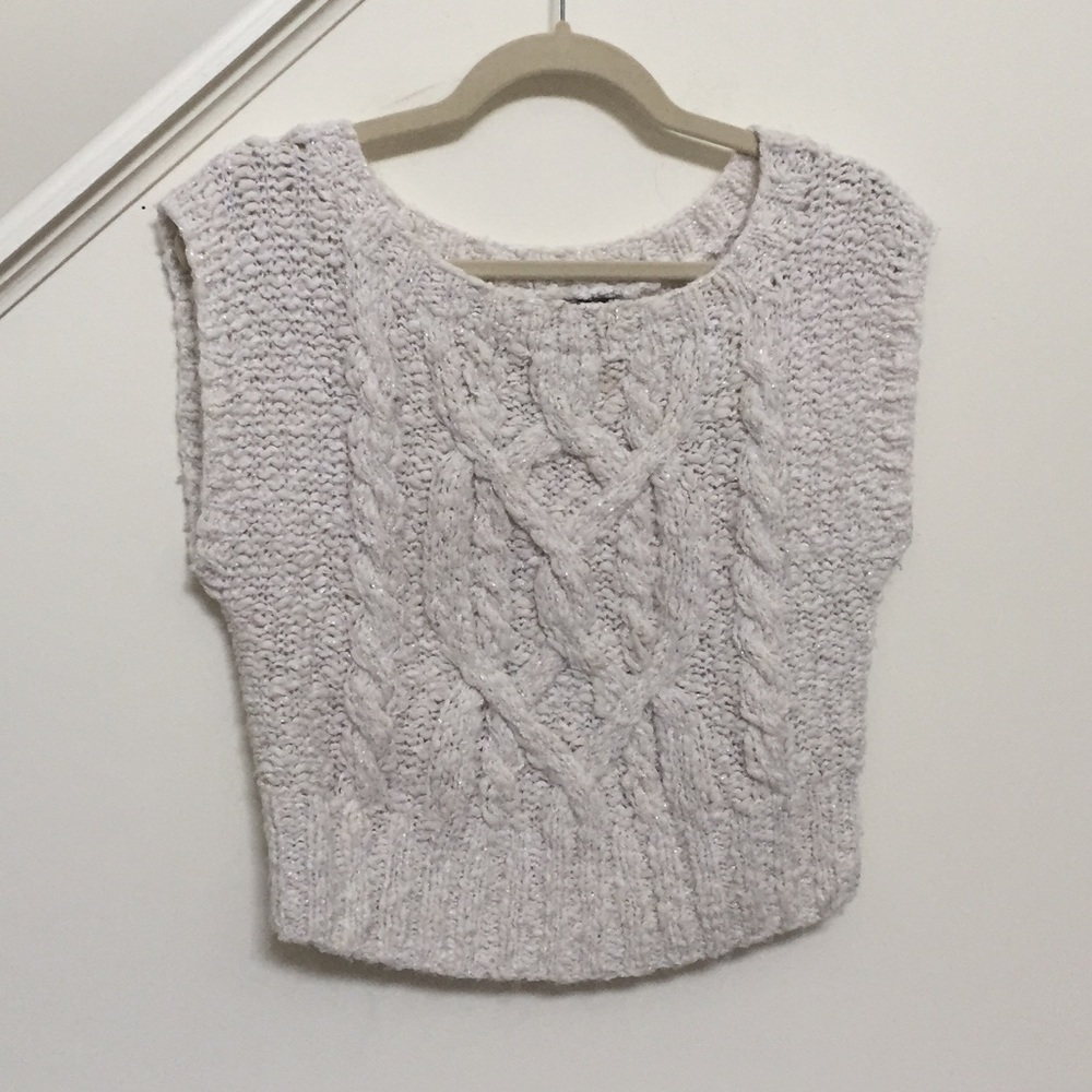Bebe crop knit sweater