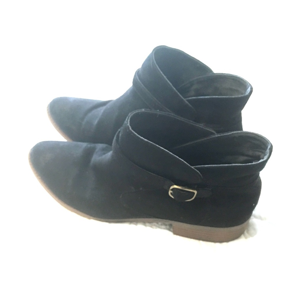 Black suede booties 9