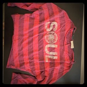 Super cute, slouchy soul cycle sweater!