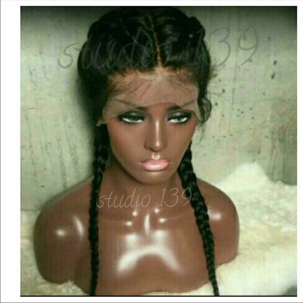 Human hair Blend Lace Front Wig