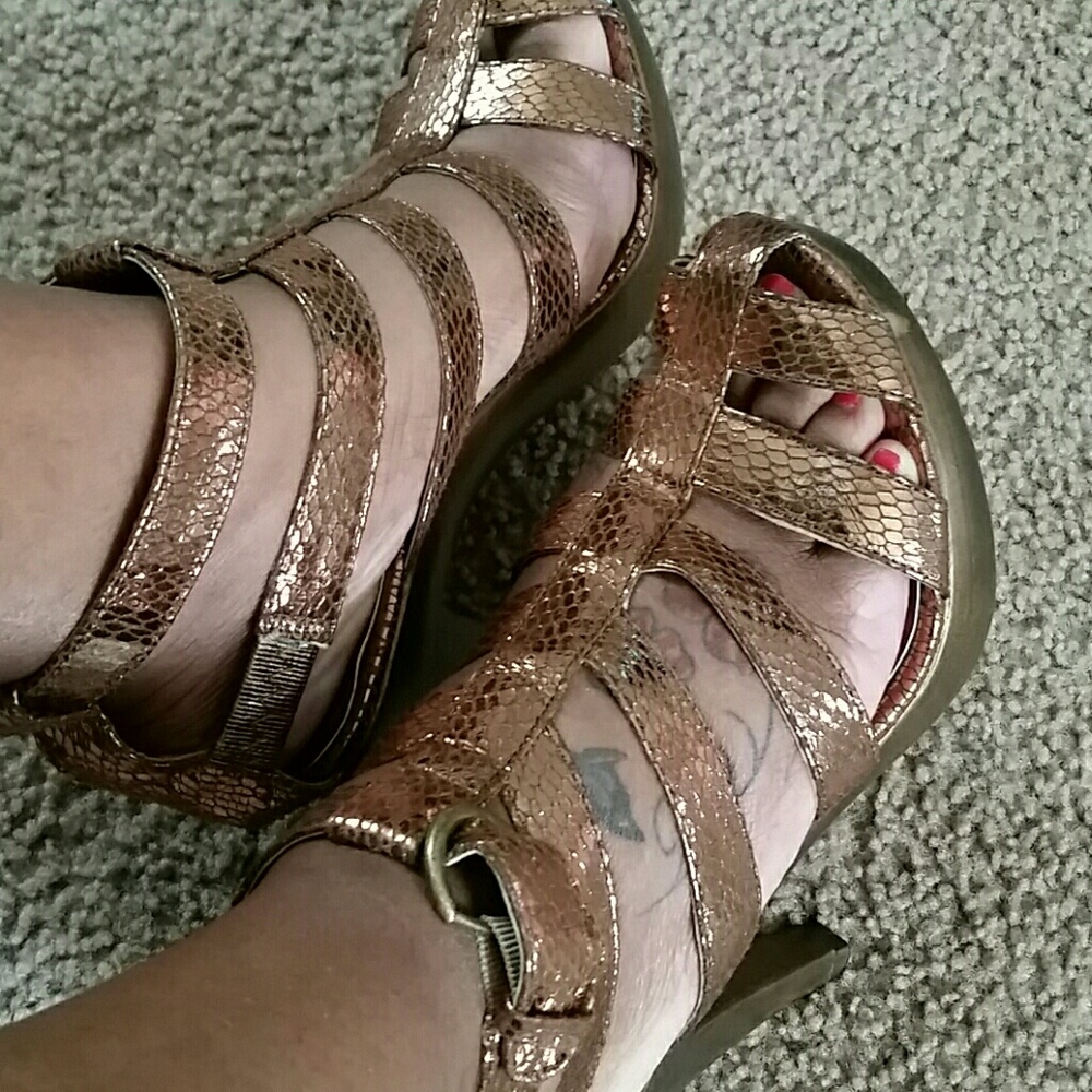 Gold heels