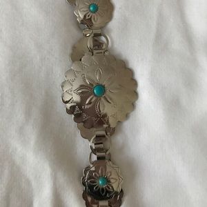 Silver and turquoise belt