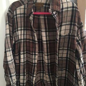 St John's Bay Brown Flannel Size Large