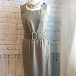 Calvin Klein Sleeveless Belted Dress, Size 6