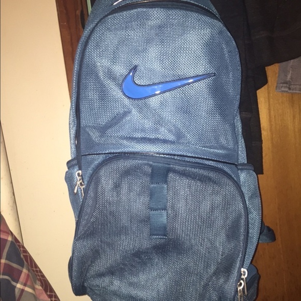 Blue Nike Mesh Backpack
