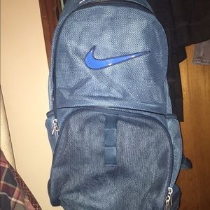 Blue Nike Mesh Backpack
