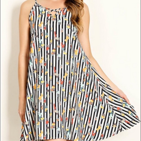 Cactus Print Slip Dress - Picture 4 of 7