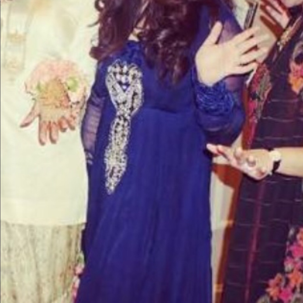 Beautiful royal blue anarkali dress