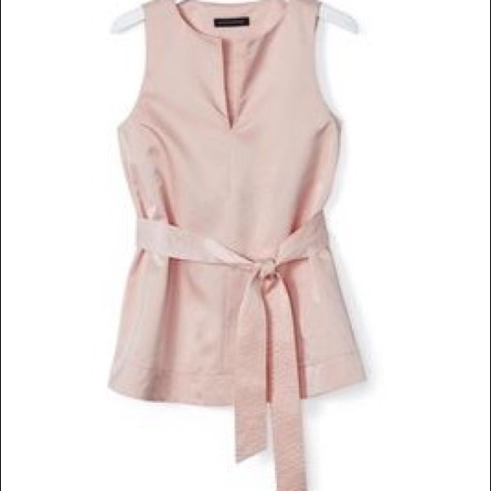 Belted sleeveless top