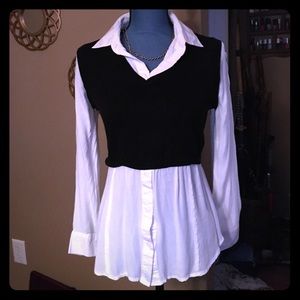 NWOT Button Up Shirt & Vest