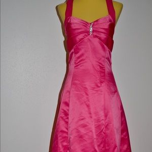 Hot pink formal dress