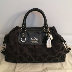 Coach Madison Sabrina Op Art Signature Satchel