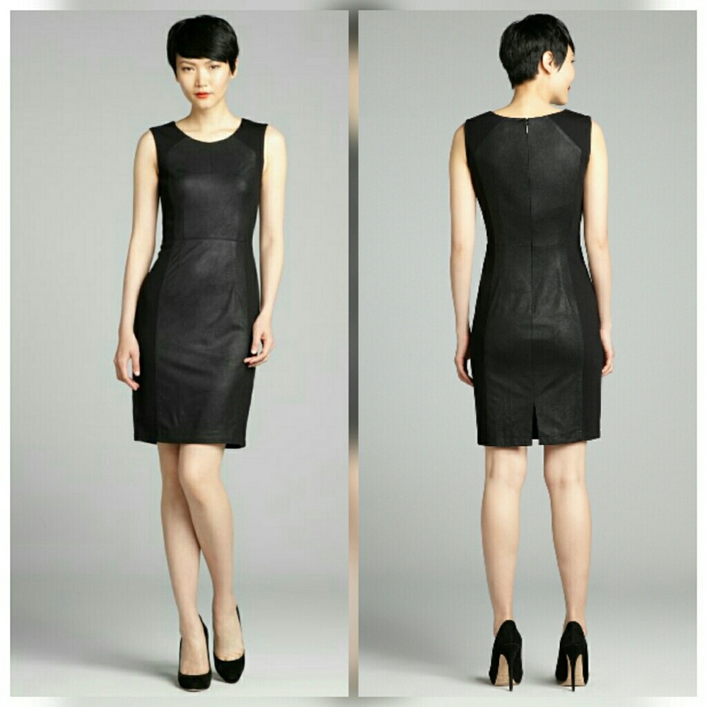 NWT Kellen Suede Finish Contrast Panel shift dress