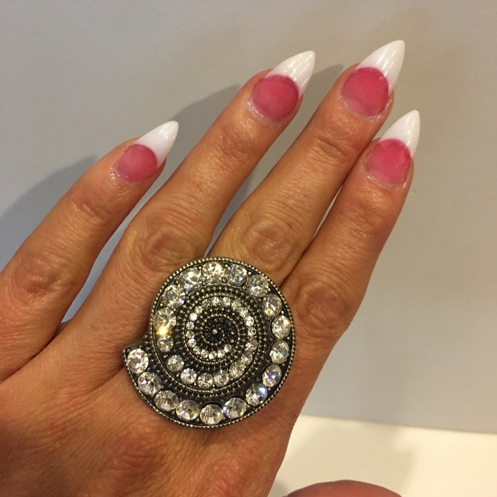 Swarovski Elements Spiral Ring
