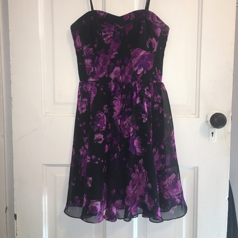 Guess strapless floral dress