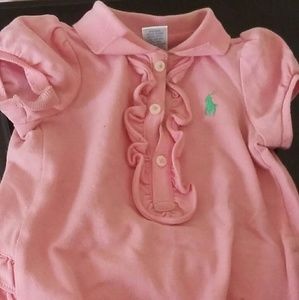 Baby girl polo onesie