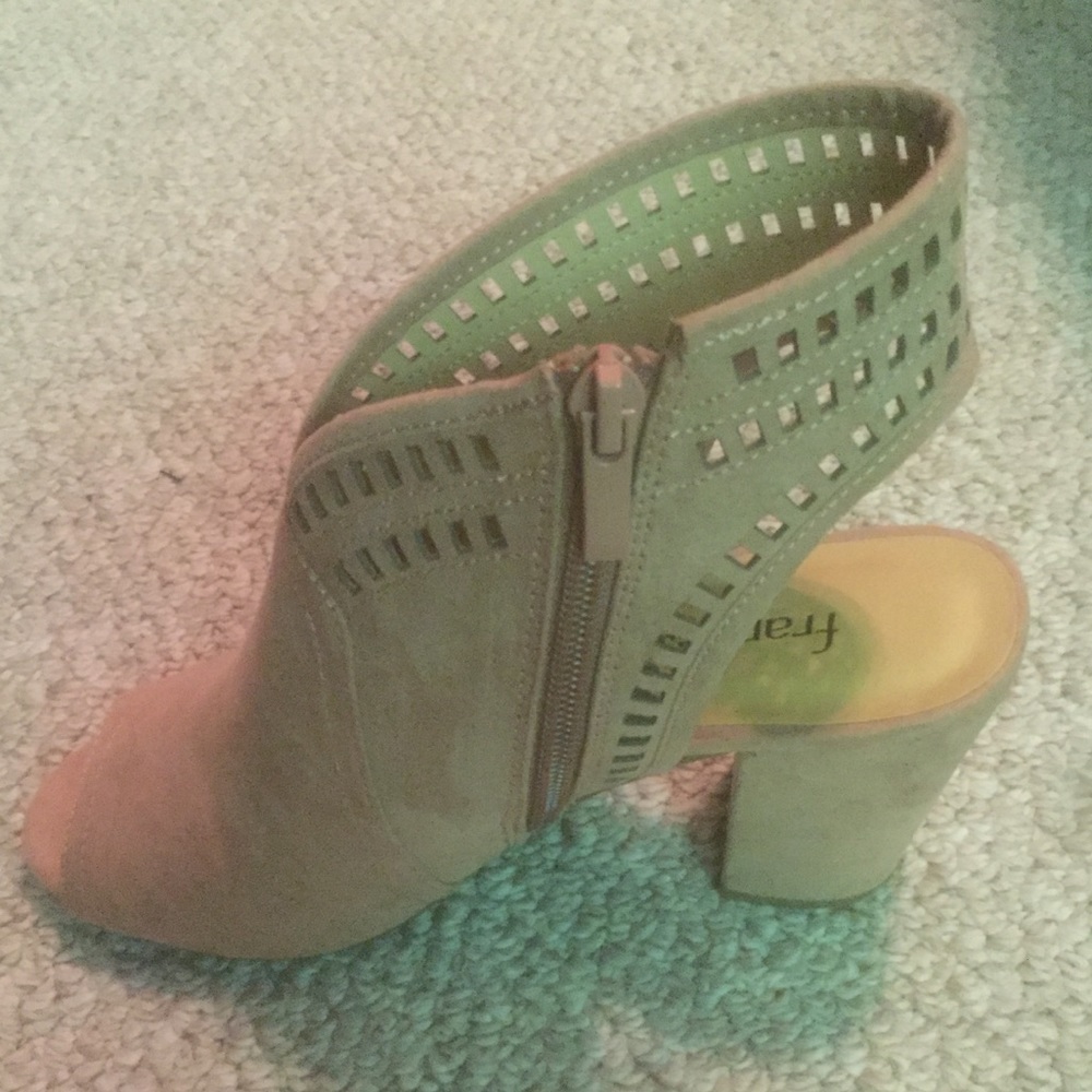 Francesca's Laser Cut Peep Toe Bootie - Size 6
