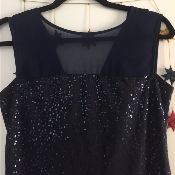 BCBG Navy Sequin Dress - Picture 2 of 2
