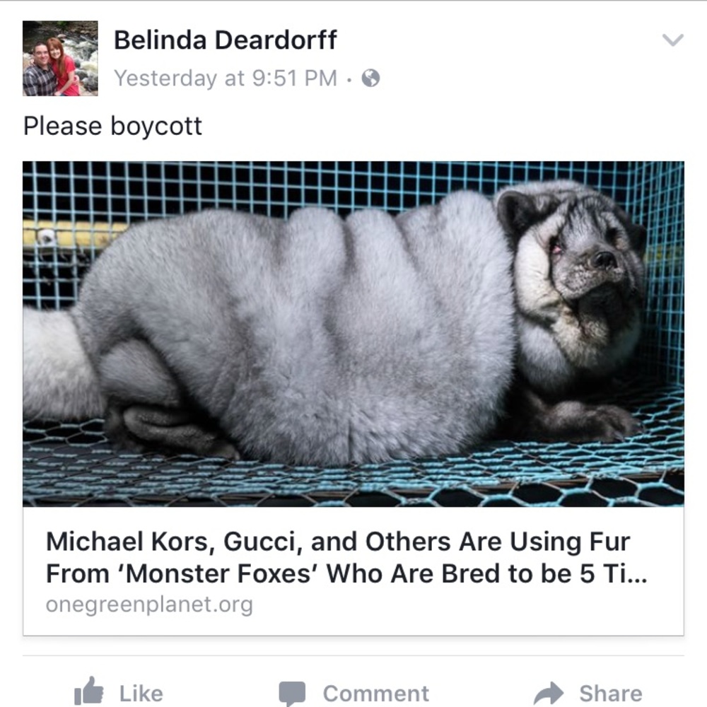 Please don't buy fur