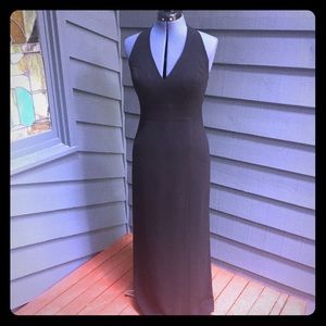 Like New Calvin Klein black halter gown size 8