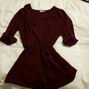 Burgundy/Red Romper