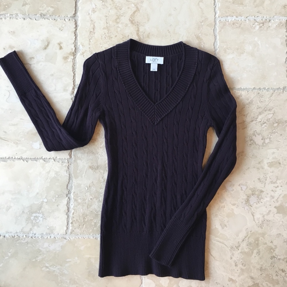 EUC Plum Colored Ann Taylor Loft Sweater
