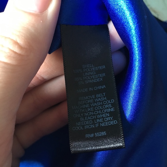 Beautiful Dressy Blue Strapless Dress - Picture 6 of 6