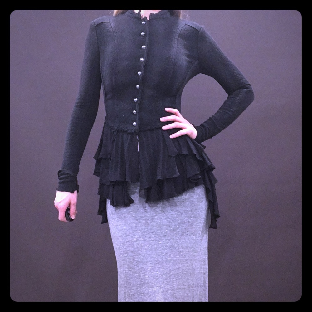 Free People Black Military Jacket // Size XXS