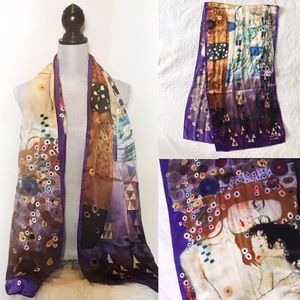Klimt silk artist scarf 🎨💕