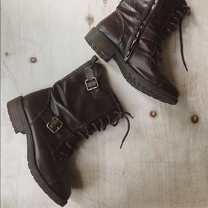 Mid-Calf Combat Boots