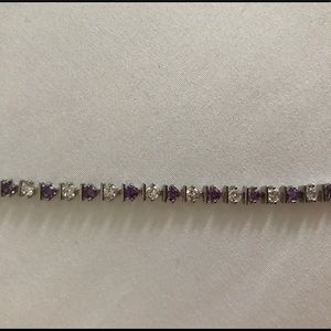 Small Purple and Silver Bracelet