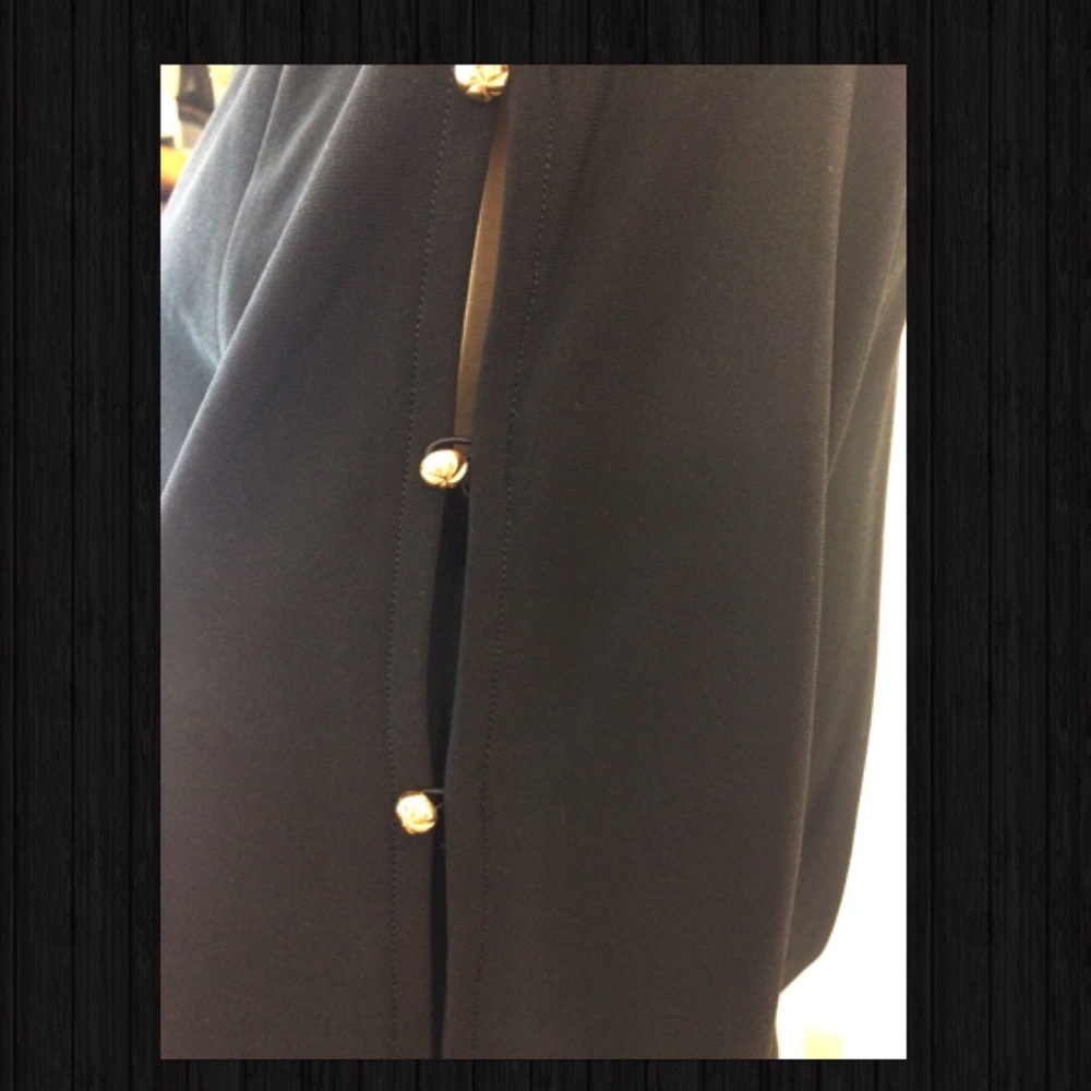 SALE!! WHBM black split sleeve blouson dress - Picture 3 of 5