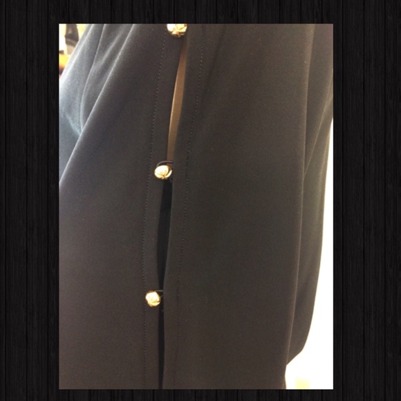 SALE!! WHBM black split sleeve blouson dress - Picture 3 of 5