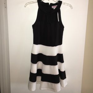 Black and white Cutout skater dress