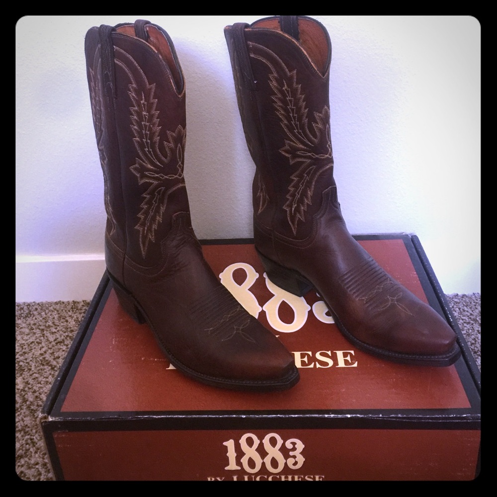 Handmade leather cowboy boots 1883 By Lucchese