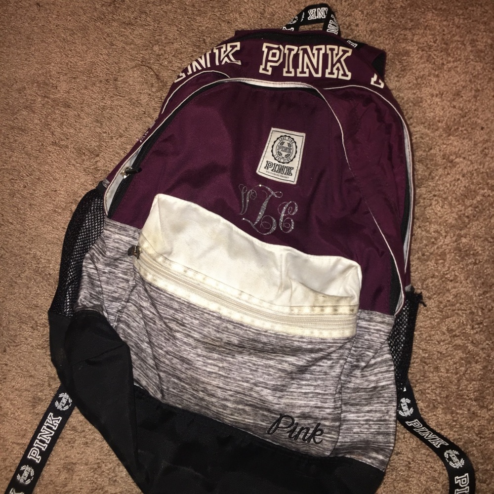 Pink maroon backpack