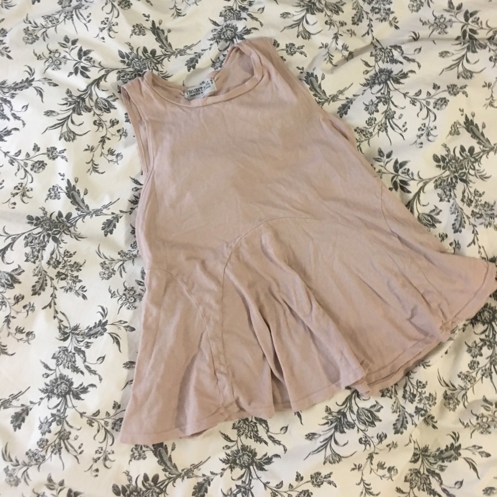 Nude flare tank