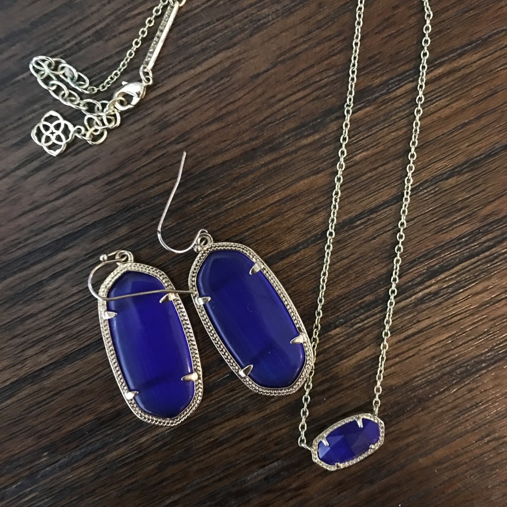 Kendra Scott dani earrings and Elisa necklace