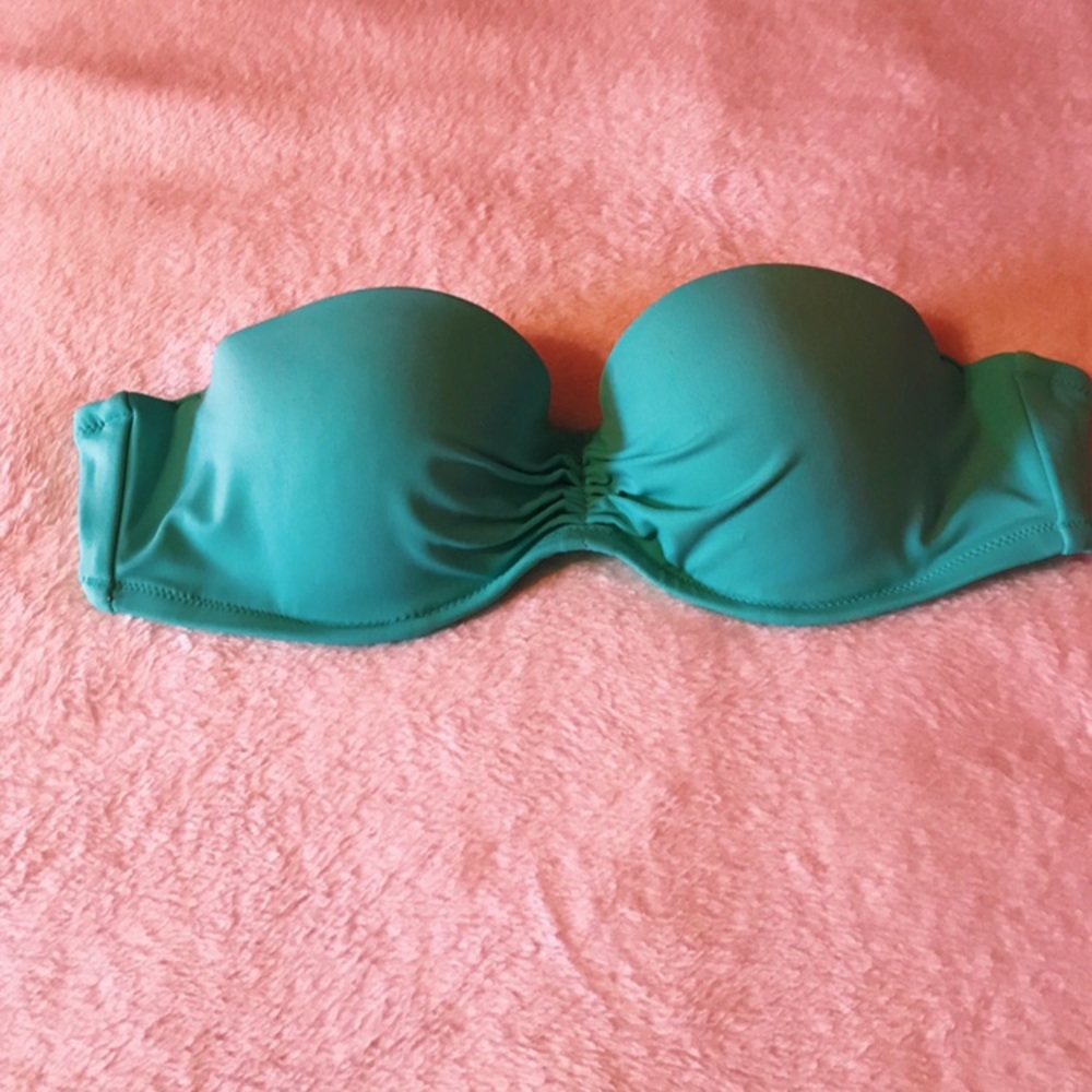 Victoria's Secret 32 C strapless turquoise bikini