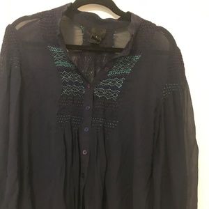 Anna Sui Embroidered Blouse