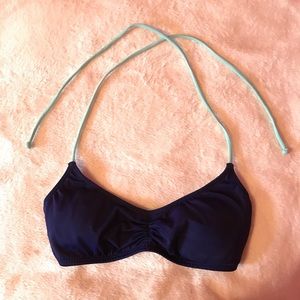 PINK small navy blue strappy bikini top